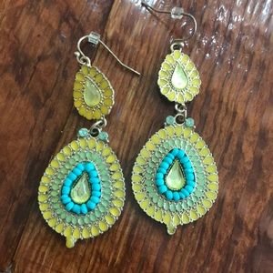 Yellow earrings